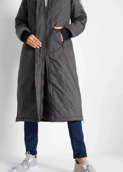 Damen bonprix Jacken & Mäntel|Bekleidung·Hosen|wasserdichter Outdoor-Mantel mit Fellimitat