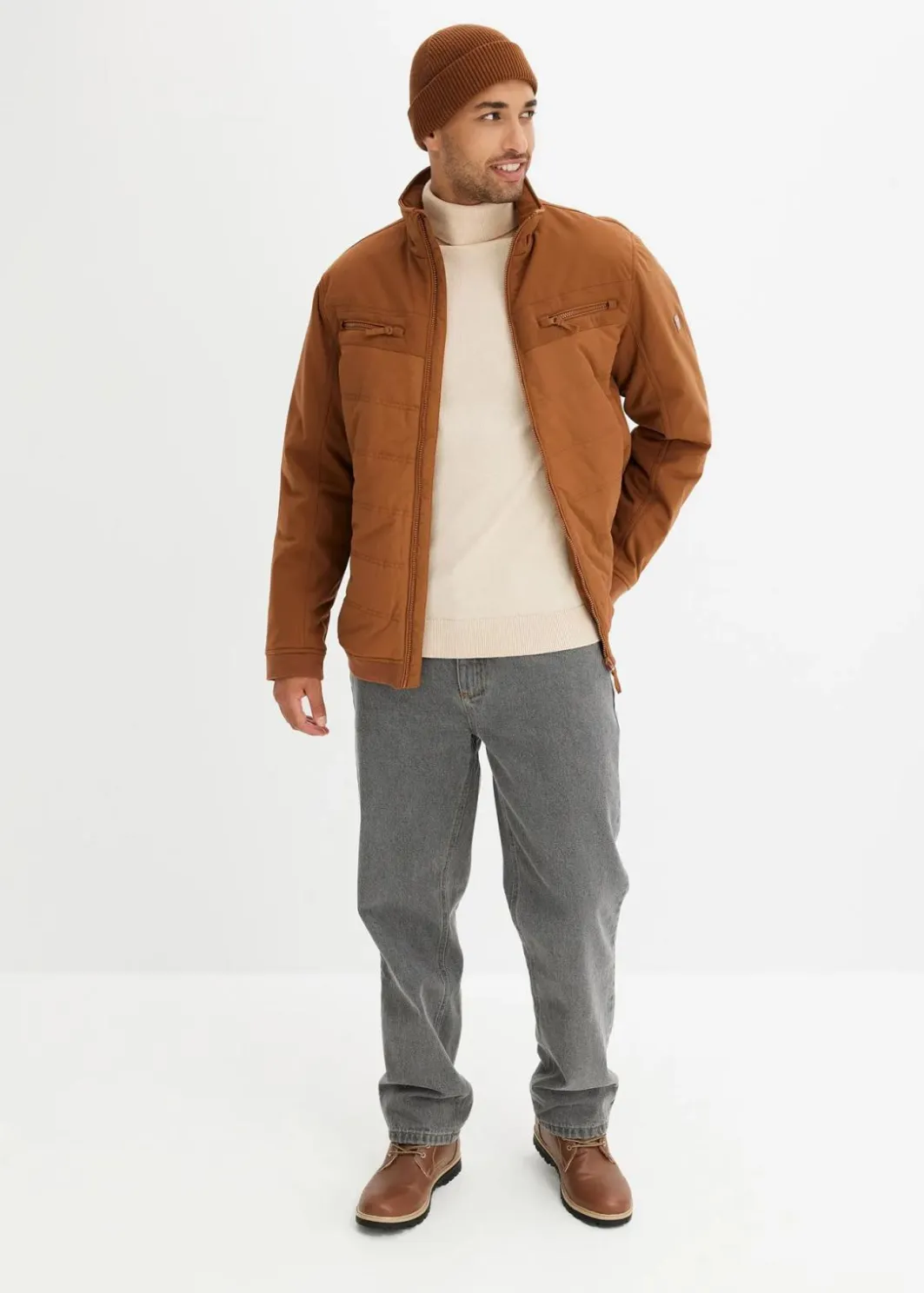 Outlet wattierte Softshelljacke in Blousonform Herren Jacken & Mäntel|Outdoorbekleidung