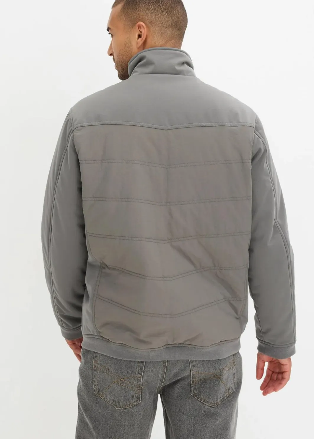 New wattierte Softshelljacke in Blousonform Herren Große Größen|Outdoorbekleidung