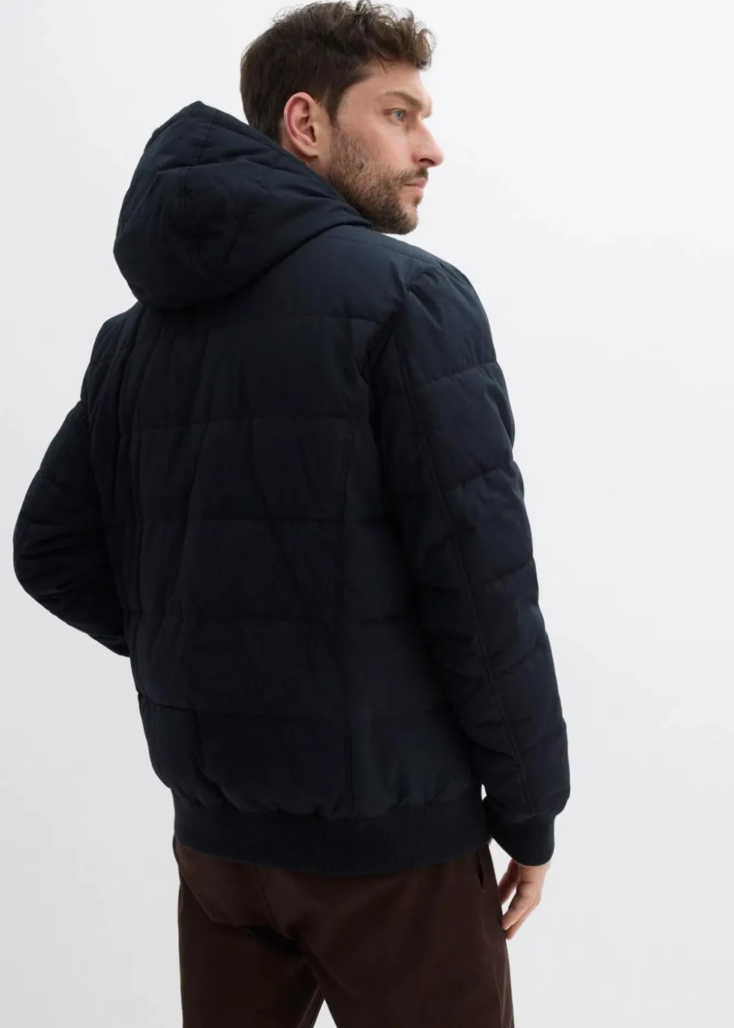 Hot wattierte Steppjacke in Blousonform Herren Jacken & Mäntel|Große Größen