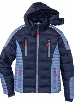 Hot wattierte Steppjacke mit abnehmbarer Kapuze Herren Große Größen|Jacken & Mäntel
