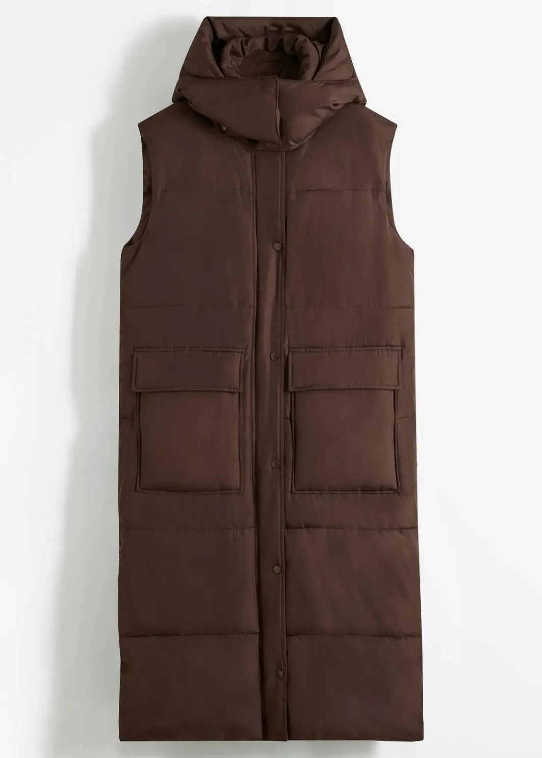 Outlet Wattierte Steppweste mit abnehmbarer Kapuze Damen Nachhaltigere Materialien|Jacken & Mäntel