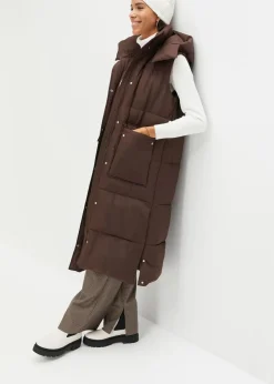 Outlet Wattierte Steppweste mit abnehmbarer Kapuze Damen Nachhaltigere Materialien|Jacken & Mäntel