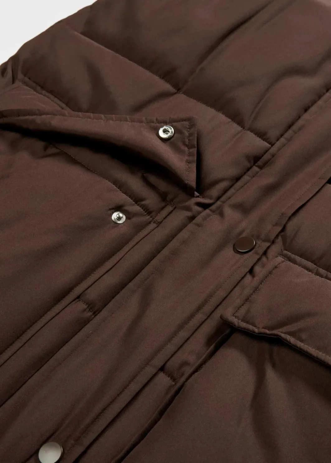 Outlet Wattierte Steppweste mit abnehmbarer Kapuze Damen Nachhaltigere Materialien|Jacken & Mäntel