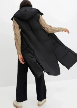 Damen bonprix Nachhaltigere Materialien|Jacken & Mäntel|Wattierte Steppweste mit abnehmbarer Kapuze