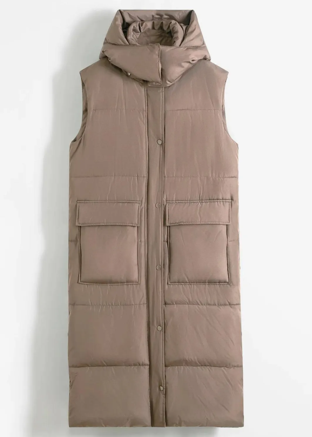 Discount Wattierte Steppweste mit abnehmbarer Kapuze Damen Bekleidung·Hosen|Jacken & Mäntel