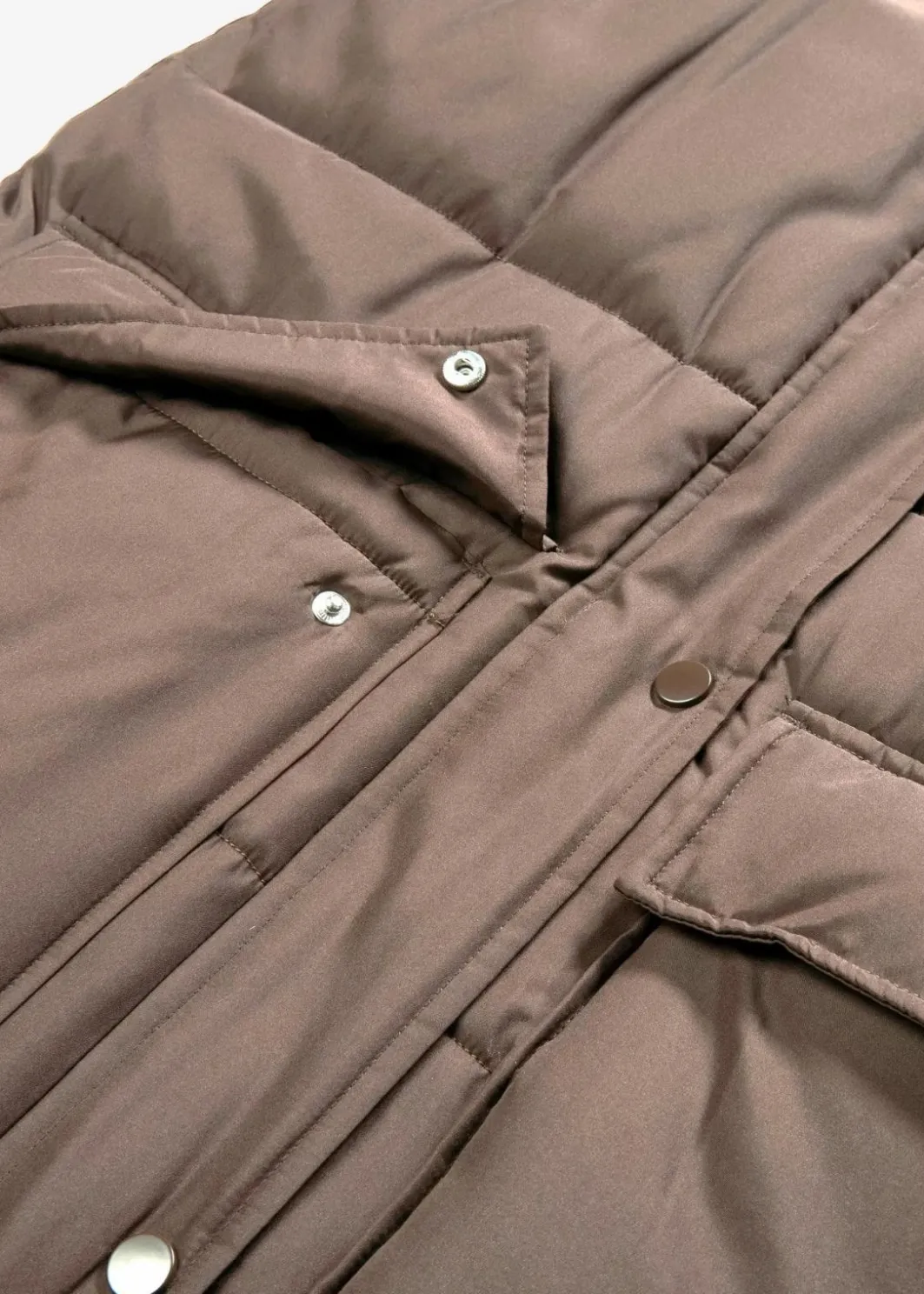 Discount Wattierte Steppweste mit abnehmbarer Kapuze Damen Bekleidung·Hosen|Jacken & Mäntel