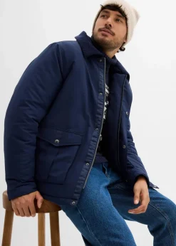 Herren bonprix Große Größen|Jacken & Mäntel|Wattierte Winterjacke mit Cordkragen