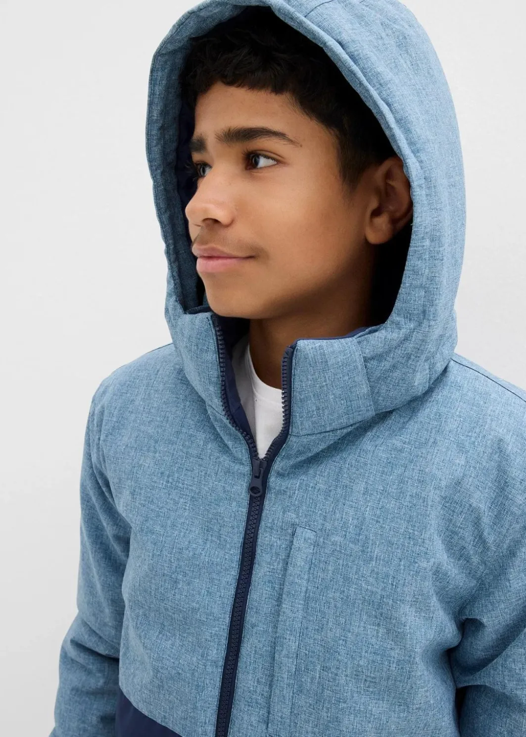Kinder bonprix Jungen 9-16 Jahre·Jacken & Outdoor|wattierte Winterjacke im Colourblocking mit Kapuze
