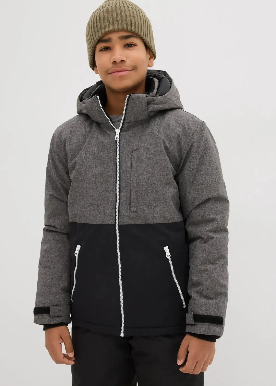 Sale wattierte Winterjacke im Colourblocking mit Kapuze Kinder Jungen 9-16 Jahre·Jacken & Outdoor