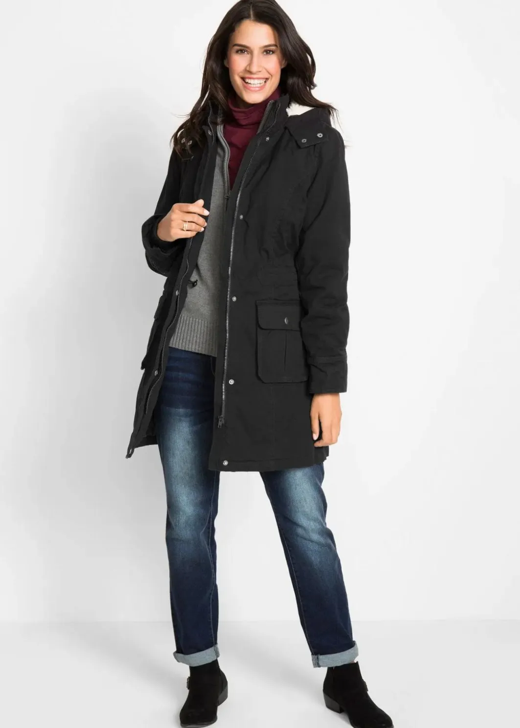 Hot Wattierter Baumwoll-Parka Damen Bekleidung·Hosen|Jacken & Mäntel