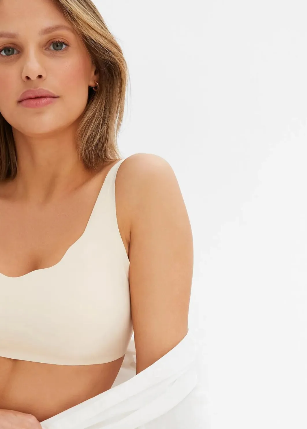 Damen bonprix Bhs|Seamless|Wattierter Feel Comfort Lasercut T-Shirt BH ohne Bügel
