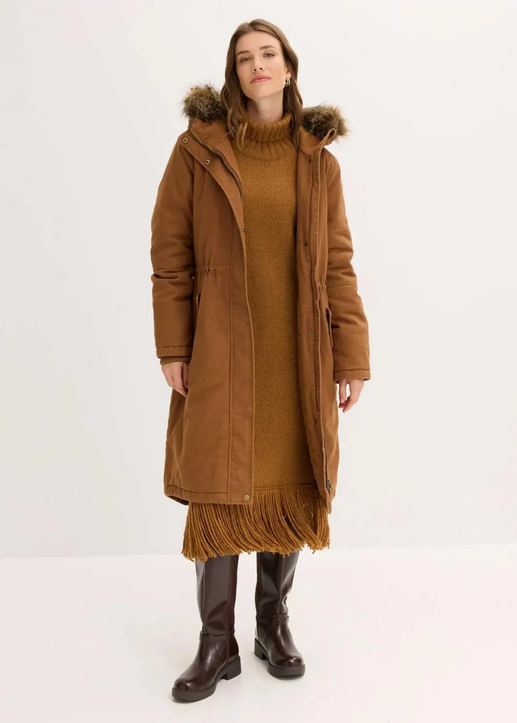 Damen bonprix Bekleidung·Hosen|Jacken & Mäntel|Wattierter Long-Parka