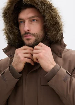 Discount wattierter Parka mit Fleecefutter und abnehmbarer Kapuze Herren Große Größen|Jacken & Mäntel