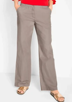 Damen bonprix Hosen|Bekleidung·Kleider|Webhose aus Leinen-Baumwoll-Mix
