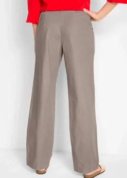 Damen bonprix Hosen|Bekleidung·Kleider|Webhose aus Leinen-Baumwoll-Mix