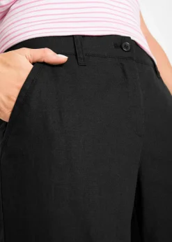 Outlet Webhose aus Leinen-Baumwoll-Mix Damen Bekleidung·Kleider|Hosen