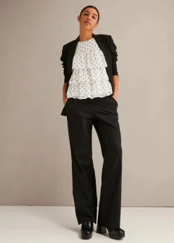 Outlet Webhose aus Leinen-Baumwoll-Mix Damen Bekleidung·Kleider|Hosen