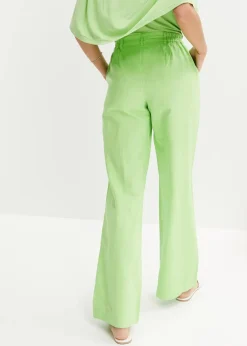 Webhose aus Leinen-Baumwoll-Mix Damen Hosen|Bekleidung·Kleider