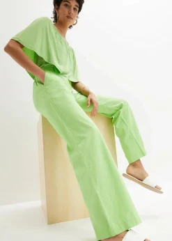 Webhose aus Leinen-Baumwoll-Mix Damen Hosen|Bekleidung·Kleider