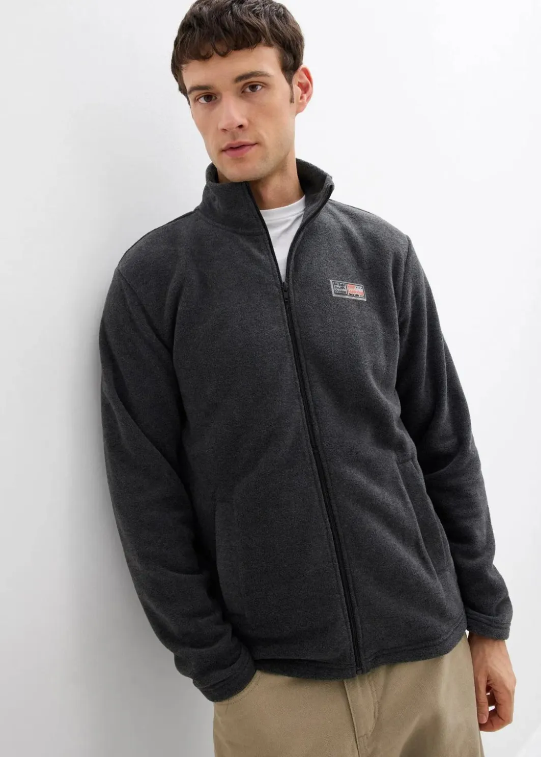 Discount weiche Fleecejacke mit Eingriffstaschen Herren Große Größen|Jacken & Mäntel