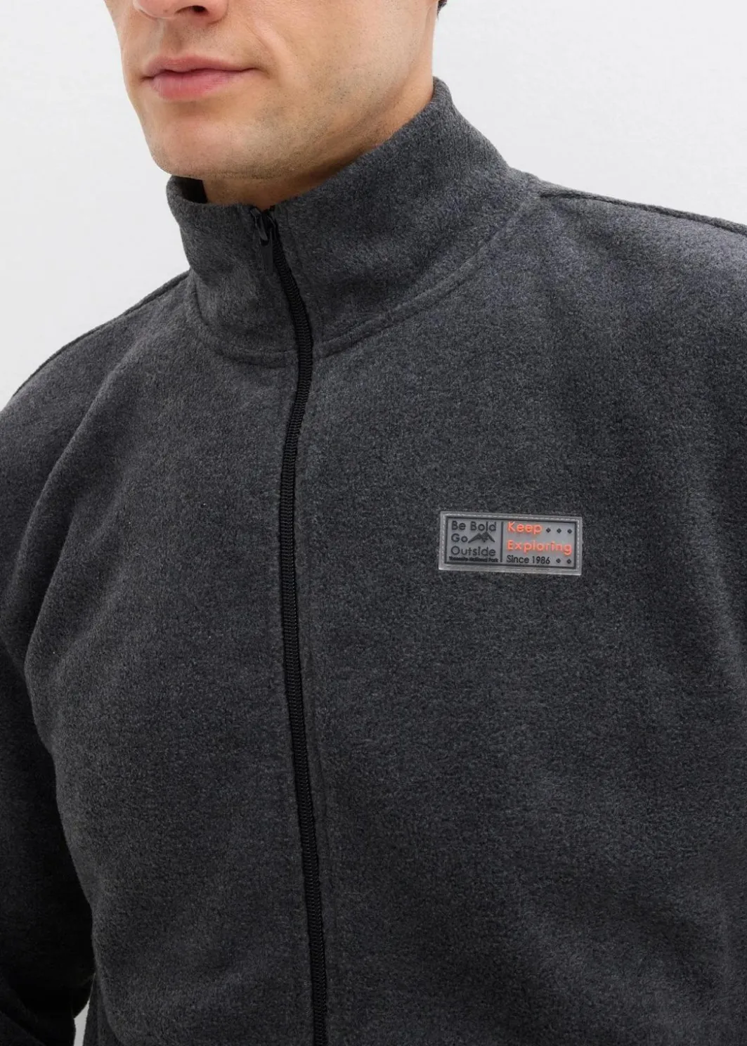 Discount weiche Fleecejacke mit Eingriffstaschen Herren Große Größen|Jacken & Mäntel