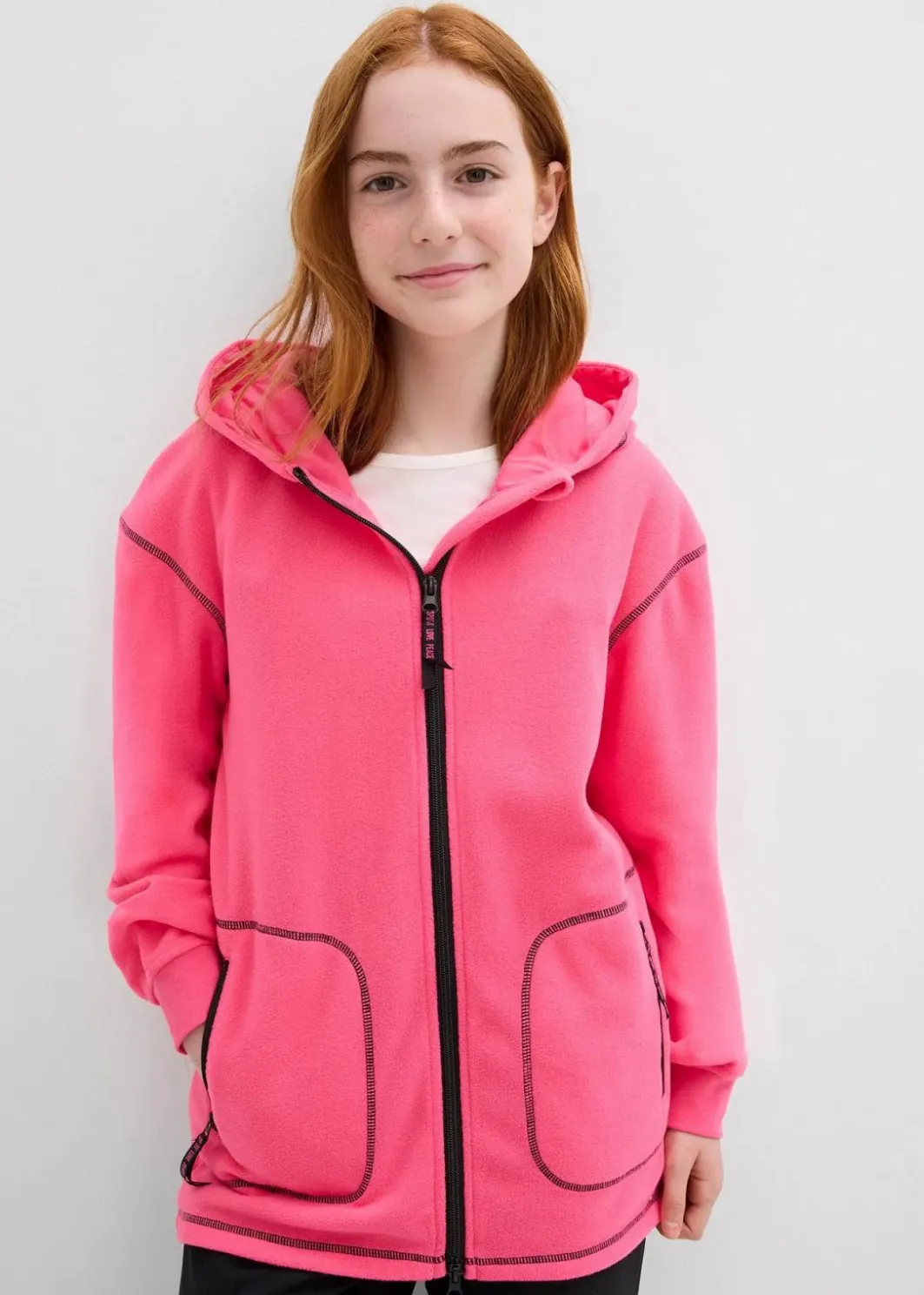 Kinder bonprix Mädchen 9-16 Jahre·Sweat & Strick|Mädchen 9-16 Jahre·Jacken & Outdoor|weiche Fleecejacke mit praktischen Reißverschlusstaschen