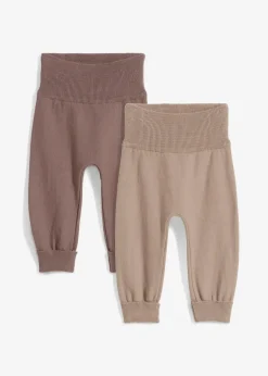 Kinder bonprix Mehrfachpacks|Hosen & Leggings|Weiche Strick-Hosen zum Mitwachsen aus Baumwoll-Mix (2er Pack)