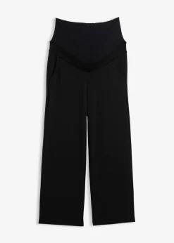 Discount Weiche Umstandshose aus bequemen Punto di Roma, weites Bein Damen Bekleidung·Blazer|Umstandsmode