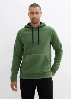 Herren bonprix Sweat|Große Größen|weicher Fleecepullover mit Kapuze