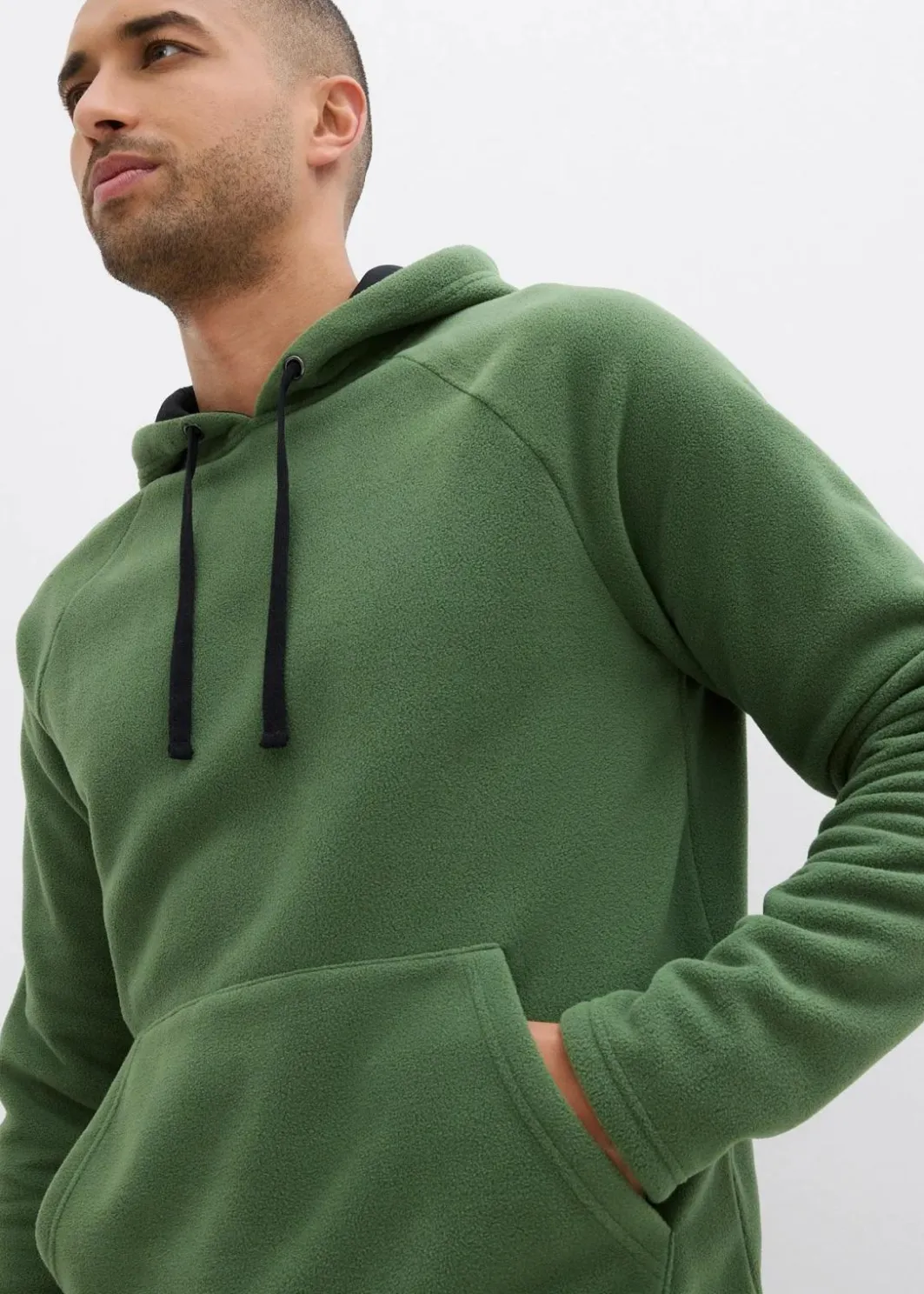 Herren bonprix Sweat|Große Größen|weicher Fleecepullover mit Kapuze