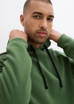 Herren bonprix Sweat|Große Größen|weicher Fleecepullover mit Kapuze