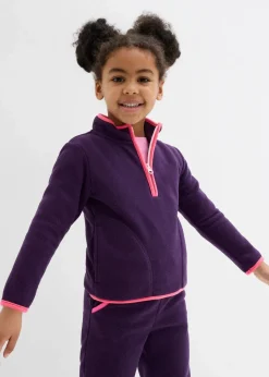 Sale weicher Fleecepullover mit Kontrastdetails Kinder Mädchen 2-8 Jahre·Sweat & Strick