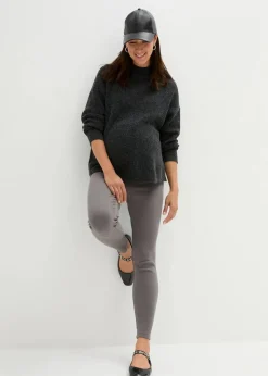 Damen bonprix Bekleidung·Blazer|Nachhaltigere Materialien|Weicher Umstands-und Stillpullover mit Schlitz