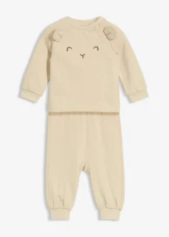 Kinder bonprix Hosen & Leggings|Shirts & Pullover|Weiches Sweatshirt und Hose mit Bio-Baumwolle (2-tlg.Set)