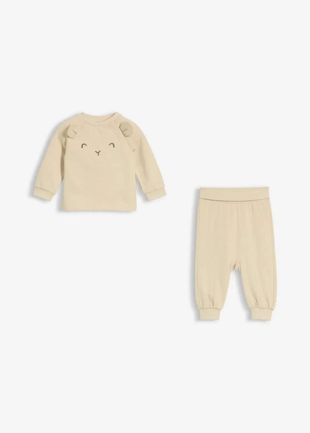 Kinder bonprix Hosen & Leggings|Shirts & Pullover|Weiches Sweatshirt und Hose mit Bio-Baumwolle (2-tlg.Set)