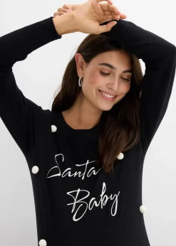Damen bonprix Bekleidung·Blazer|Umstandsmode|weihnachtlicher Umstandspullover aus Bio-Baumwolle