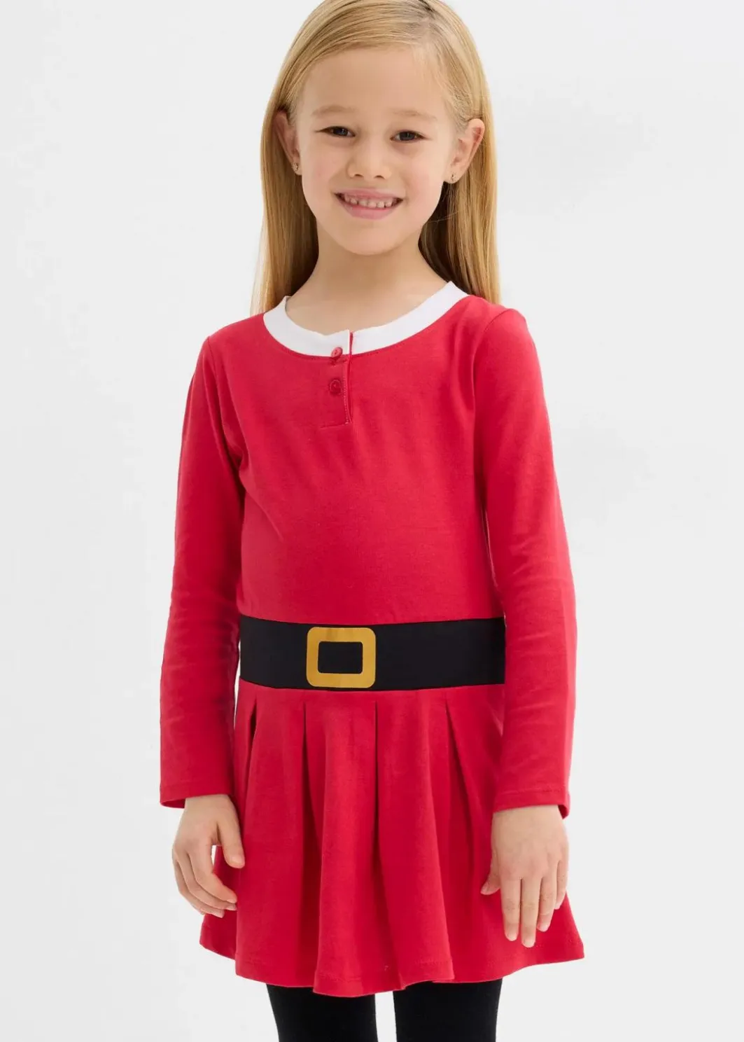 Kinder bonprix Mädchen 2-8 Jahre·Nachhaltigere Materialien|Mädchen 9-16 Jahre·Nachhaltigere Materialien|Weihnachtliches Jerseykleid aus reiner Baumwolle