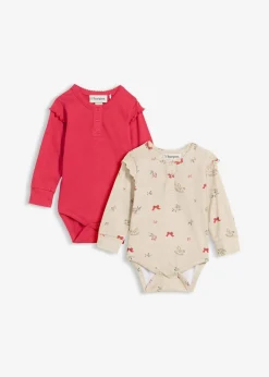 Sale Weihnachtsbody aus reiner Bio-Baumwolle (2er Pack) Kinder Mehrfachpacks|Bodys & Strampler