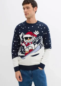 Herren bonprix Große Größen|Pullover & Strickjacken|Weihnachtspullover mit Baumwolle