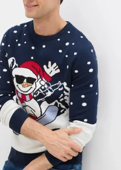 Herren bonprix Große Größen|Pullover & Strickjacken|Weihnachtspullover mit Baumwolle