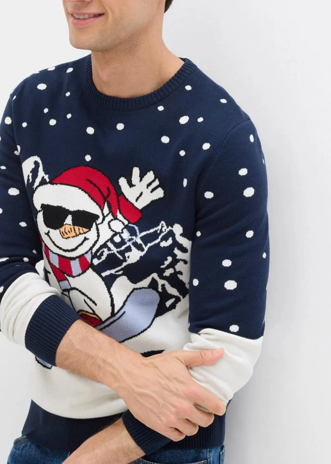 Herren bonprix Große Größen|Pullover & Strickjacken|Weihnachtspullover mit Baumwolle