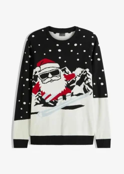 Herren bonprix Pullover & Strickjacken|Große Größen|Weihnachtspullover mit Baumwolle