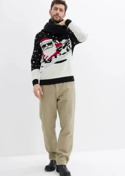 Herren bonprix Pullover & Strickjacken|Große Größen|Weihnachtspullover mit Baumwolle