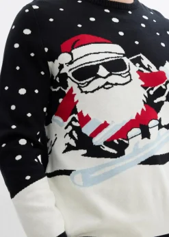 Herren bonprix Pullover & Strickjacken|Große Größen|Weihnachtspullover mit Baumwolle
