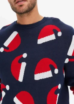 Herren bonprix Pullover & Strickjacken|Große Größen|Weihnachtspullover mit Baumwolle