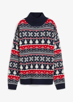 Weihnachtspullover mit Turtleneck Damen Bekleidung·Jeans|Nachhaltigere Materialien