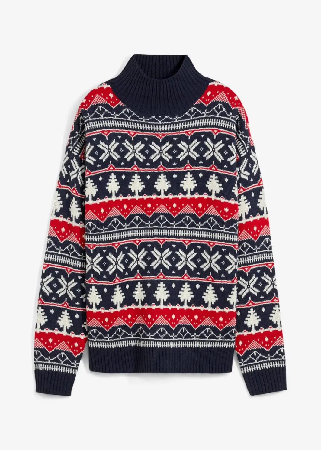 Weihnachtspullover mit Turtleneck Damen Bekleidung·Jeans|Nachhaltigere Materialien