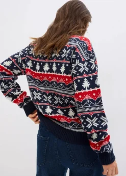 Weihnachtspullover mit Turtleneck Damen Bekleidung·Jeans|Nachhaltigere Materialien