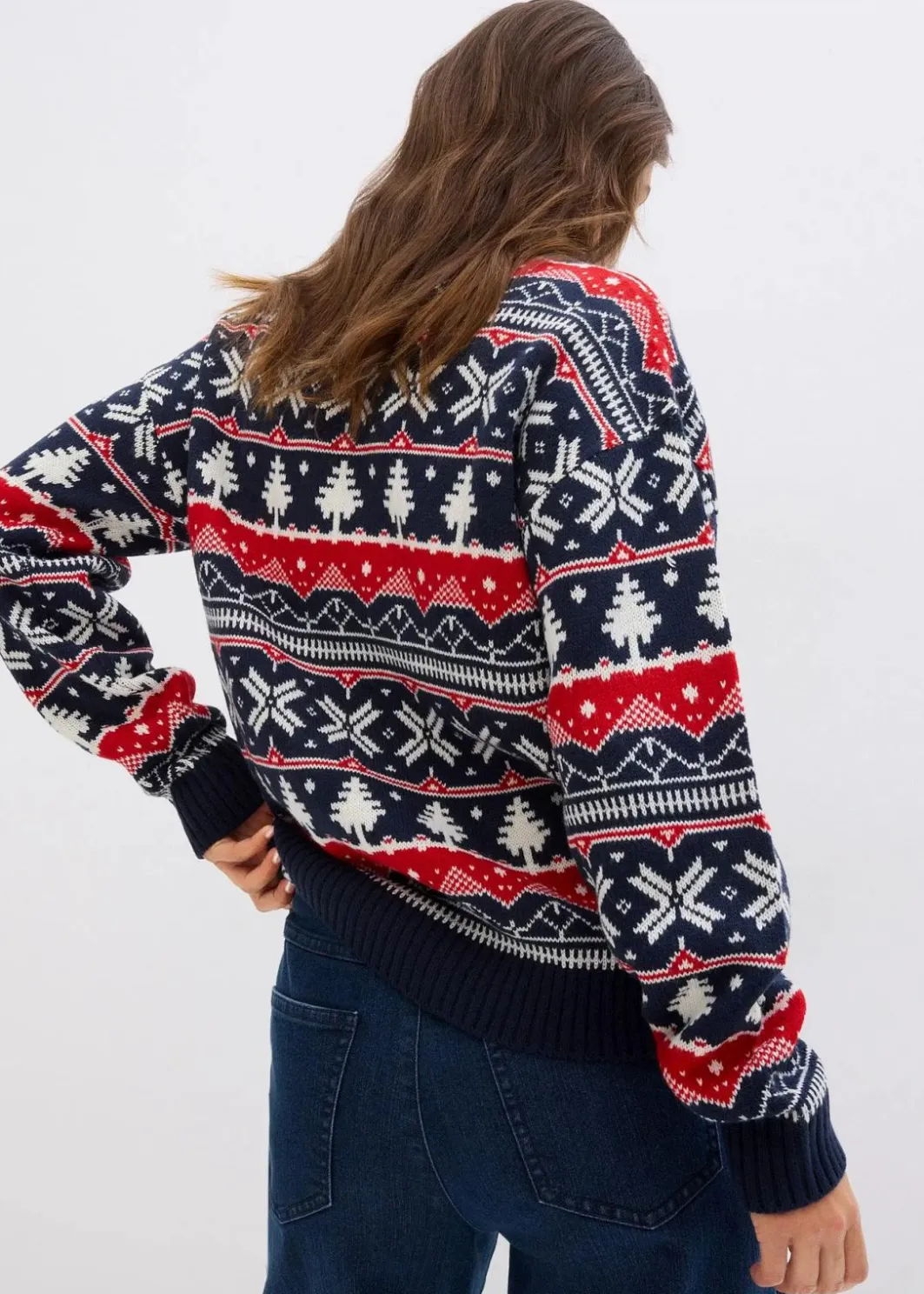 Weihnachtspullover mit Turtleneck Damen Bekleidung·Jeans|Nachhaltigere Materialien